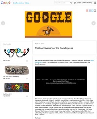 jouer avec le doodle pony express de google
