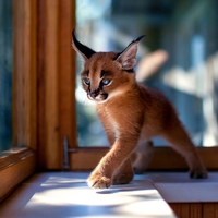 Un bébé caracal