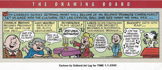 Le dessinateur Schultz a laissé tomber ses "peanuts" en 2000. Et depuis ils ont
pris un coup de vieux.