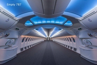 L'intérieur vide d'un 787