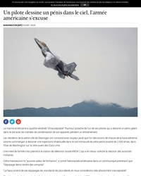 Un pilote dessine un pénis dans le ciel, l'armée américaine s'excuse