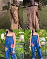 Pantalons à taille haute... très haute.