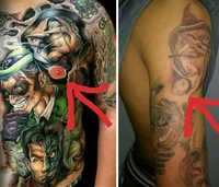 "je veux le même tatouage que lui sur mon bras"