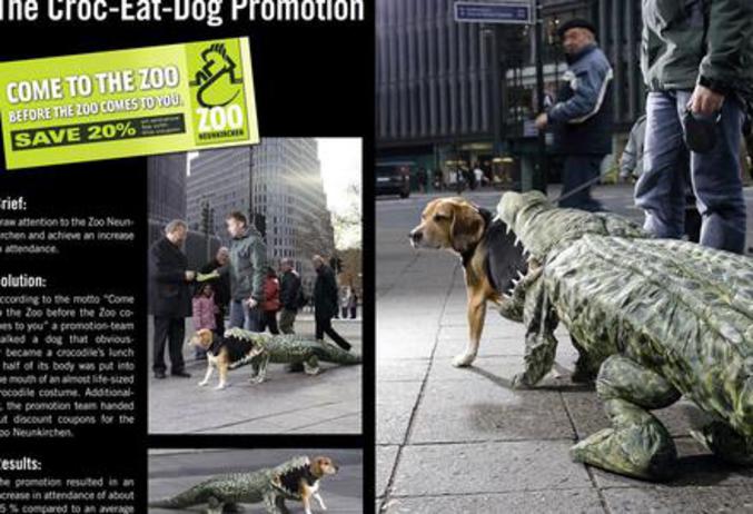 Un costume pour chien en forme de crocodile