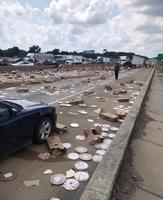 Méga-fail pour un camion rempli de pizzas surgelées