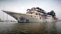 L'ancien yacht luxueux de Saddam Hussein en train de rouiller à Bassorah.
