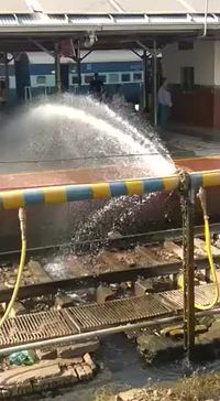 Arrivée en gare, nettoyage du train...