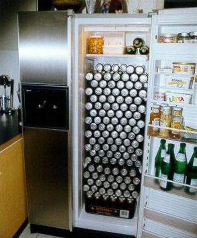 Un frigo d'alcoolique à la bière.