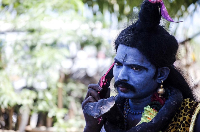 Photo prise au festival de Dasara (Kulasekaranpatinam, Tamil Nadu, Inde) - photo de Madhusudanan Parthasarathy.