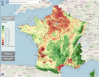 Voici la carte des taux de pesticides en France, par commune.