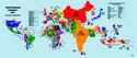 Carte du monde selon la taille de la population