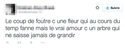 Réflexion sur le coup de foutre