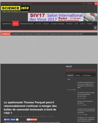 Le spationaute Thomas Pesquet peut-il raisonnablement continuer à manger des boîtes de cassoulet toulousain à bord de l’ISS ?