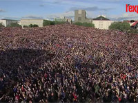 Clapping final des Islandais qui ont, apparement, gagné la coupe du monde