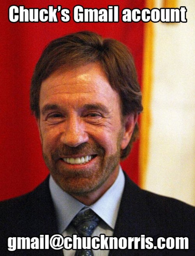 Chuck Norris est la seule personne au monde capable d'envoyer un coup de savate dans la tronche par email.