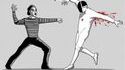 Mime Marceau vs escrimeur
