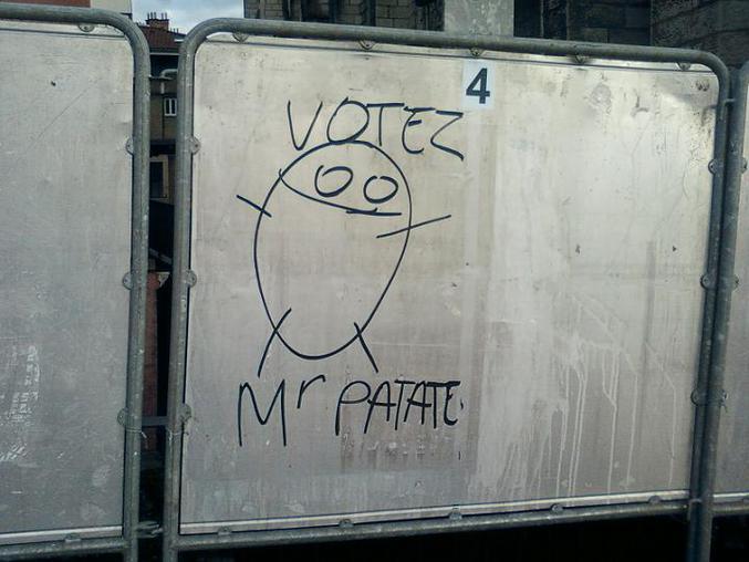 Votez Mr Patate. Un candidat prometeur !