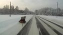 Bouée tractée dans la neige