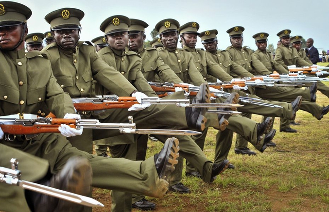 Défilé de militaires africains