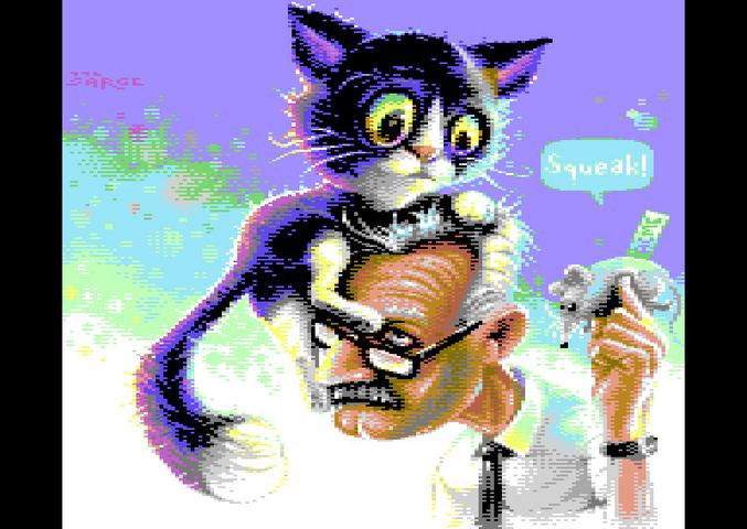 Titre original : "Fear Treatment". Réalisée par le groupe Fairlight à la Gubbdata 2022 sur Commodore 64 (1982). Utilisation du mode MultiColor et des sprites.