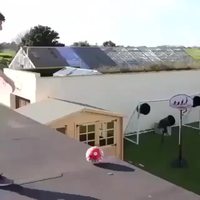 Un toit, un ballon.