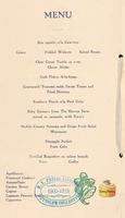 Un menu de l'hôtel Cawthon, à Mobile (Alabama), en 1913