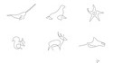 Des animaux dessinés en une seule ligne