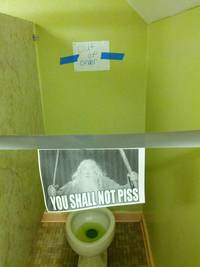 Toilette hors service