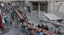 Convivialité dans une ville syrienne récemment libérée