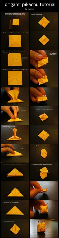 Pikachu en origami