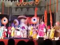 Stage collapses during Indian play 