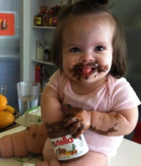 Micheline, Bébé nourrit au Nutella