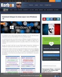 Stopper les propositions de mise à jour Windows 10