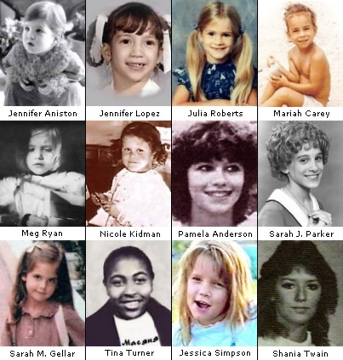 Des photos de célébrités quand elles étaient enfants.