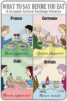 Se souhaiter "Bon appétit" dans quelques pays européens