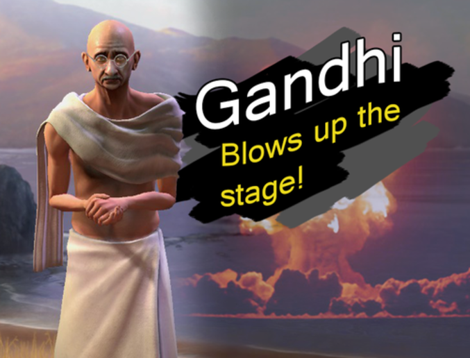 Gandhi fait sauter le stage