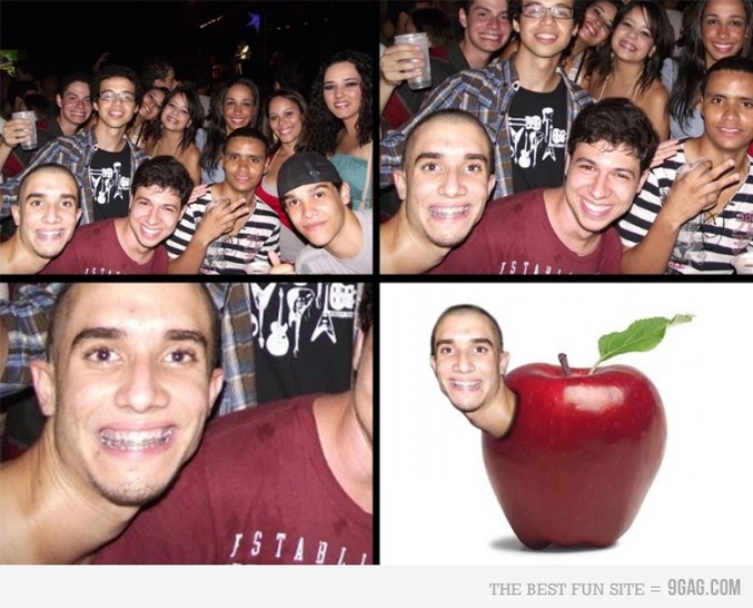 Il est fort en pomme.