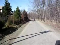 Une échelle à moto