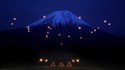 Des drones, le mont fuji , des LED et de la musique