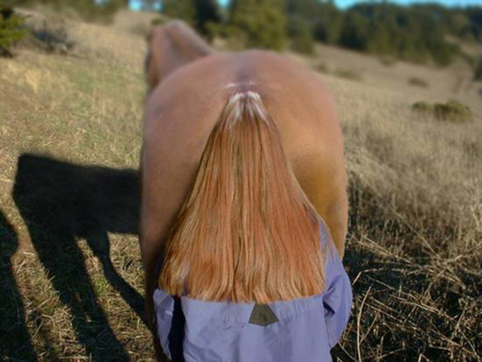 Une fillette et son cheval ?