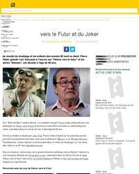 Mort de Pierre Hatet, voix française du Doc de Retour vers le Futur et du Joker