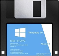 Si Windows 10 était disponible en 2079 disquettes