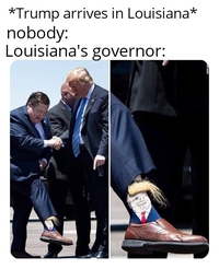 Arrivée de Donald Trump en Louisiane