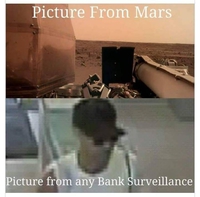 Image de Mars, image de surveillance de banque