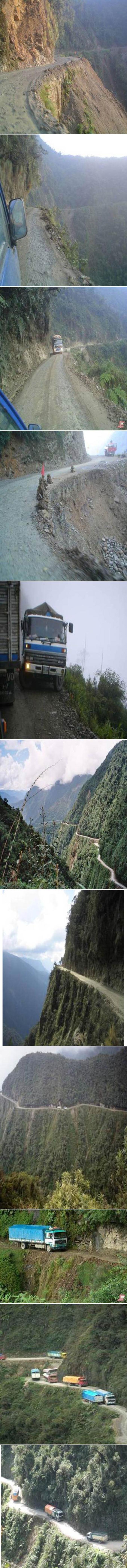 Des routes boliviennes très dangereuses.