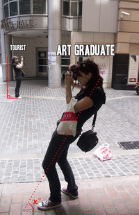 Les touristes et les étudiants en Art