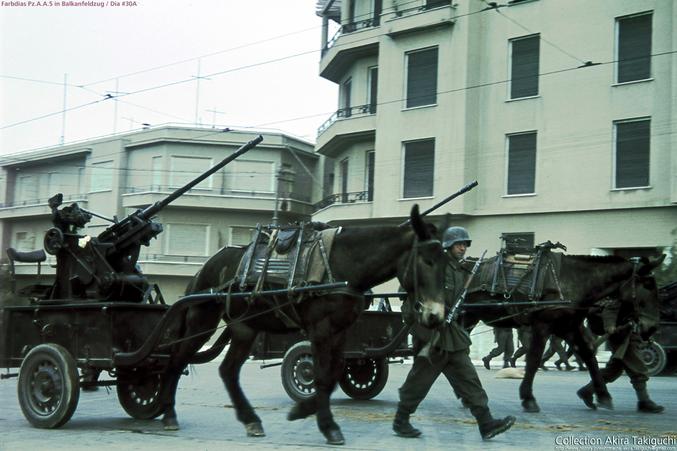 Face à la déroute italienne dans les Balkans, Hitler se sent obligé d'aller aider _ efficacement _ son allié Mussolini. On dit que cette intervention a retardé l'intervention en URSS; eces quelques mois se feront payer cher quand viendra l'hiver pour lequel les troupes allemandes n'étaient pas préparées.