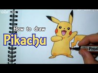 Le dessin de Pikachu en accéléré ! 