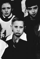 Poutine écolier à Léningrad (aujourd'hui Saint Petersbourg) dans les années 60.