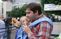 Hamburger entre père et fils